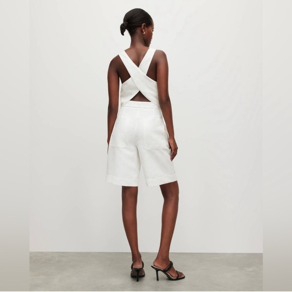 All Saints Petra Longline Shorts Off White Size 2 NWT - Picture 3 of 5